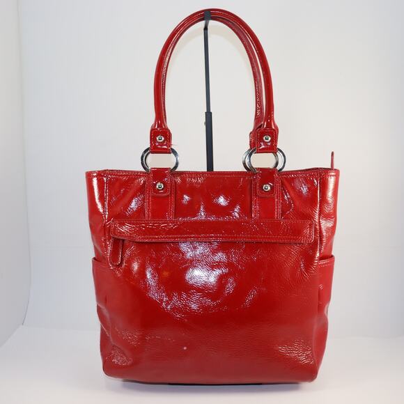 Nordstrom Red Patent Leather Tote Bag - Picture 1 of 8